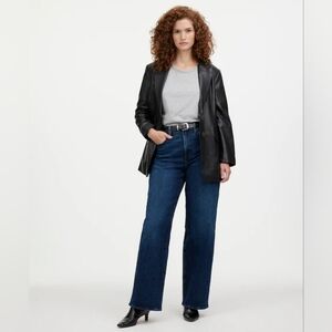 Nwt Madewell Perfect Vintage Wide Leg Jean Curvy 27p 27 Petite Short Nighthawk